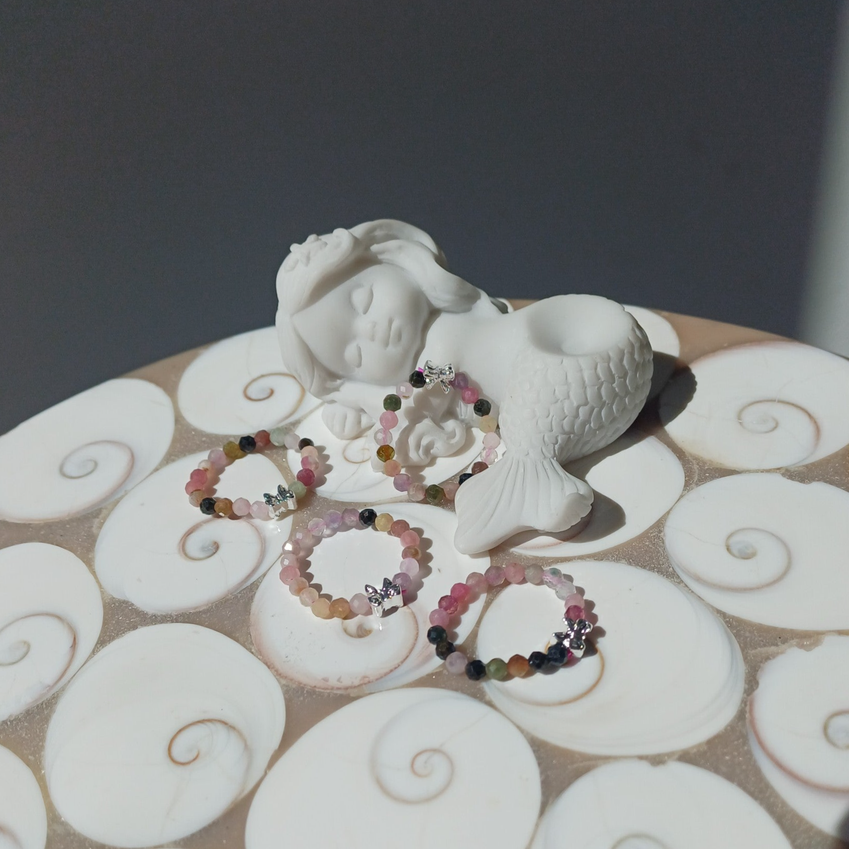 Gefacetteerde multicolour toermalijn ring 3 mm