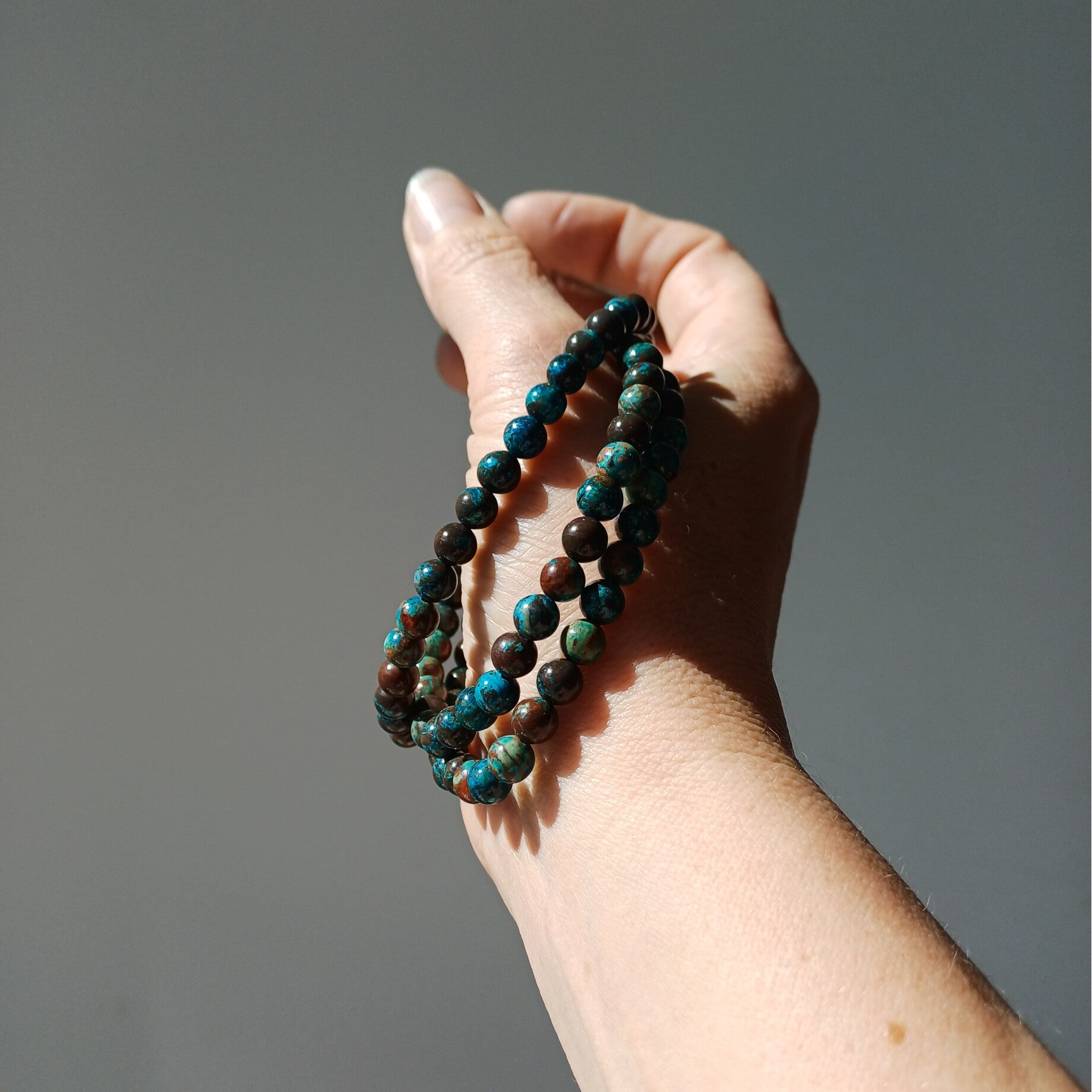 Chrysocolla armband 6 mm