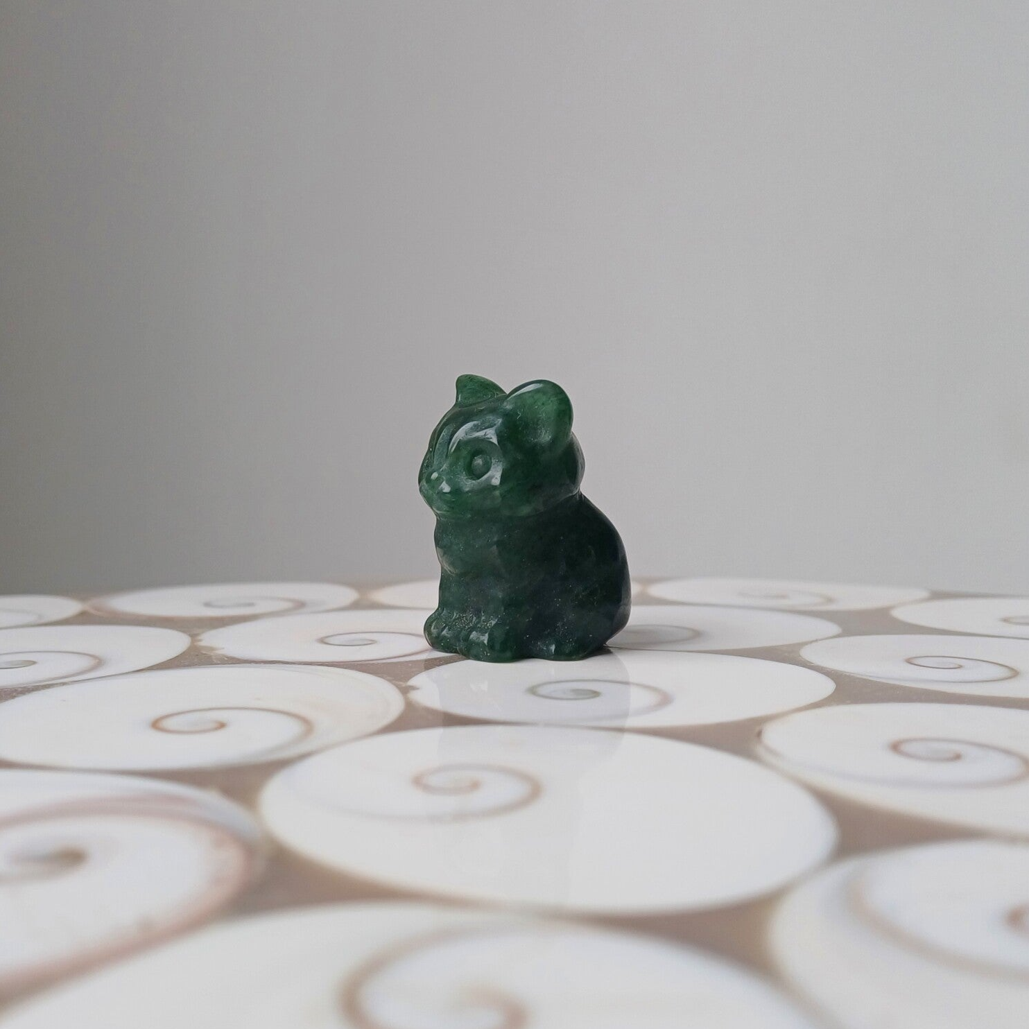 Aventurijn carving (kat)