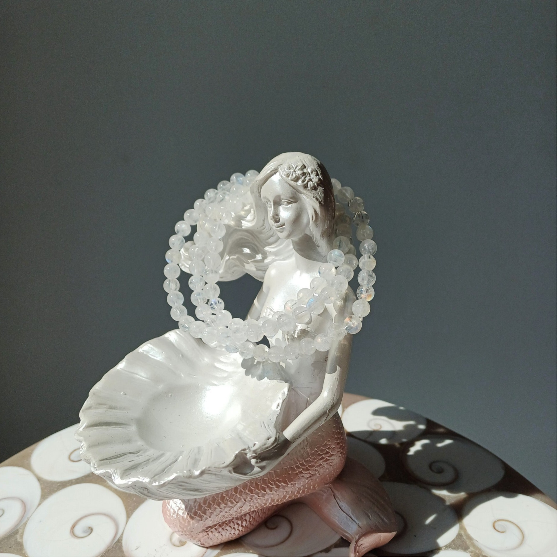 Maansteen ketting/ armband 6 mm