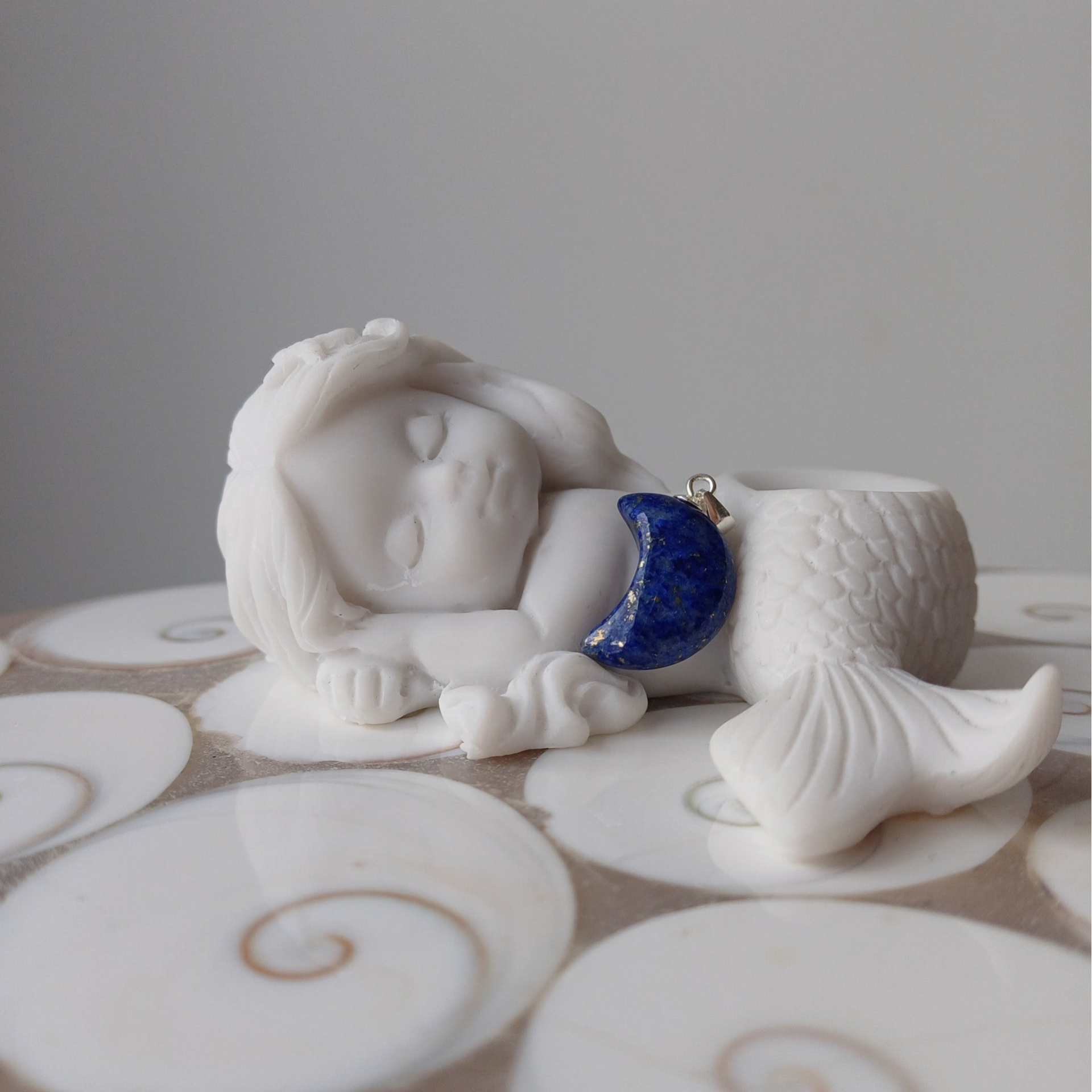 Lapis lazuli maan hanger (s925)