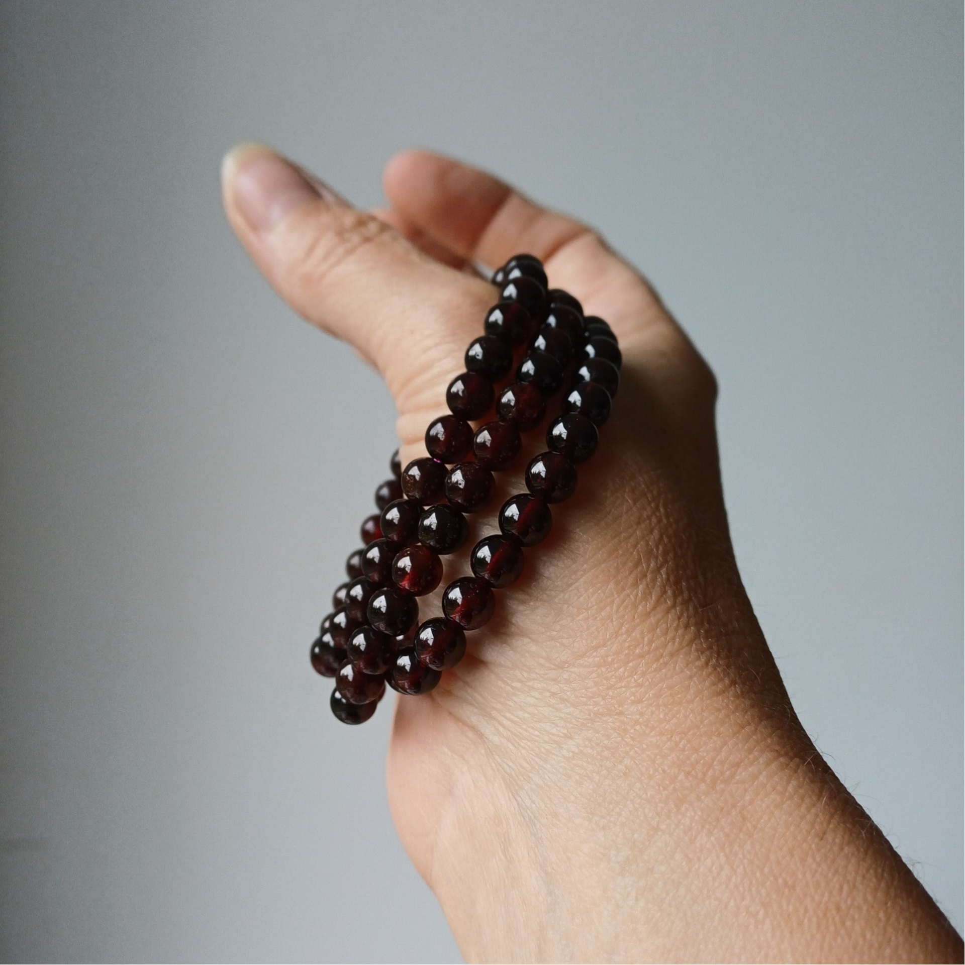 Granaat armband 7 mm