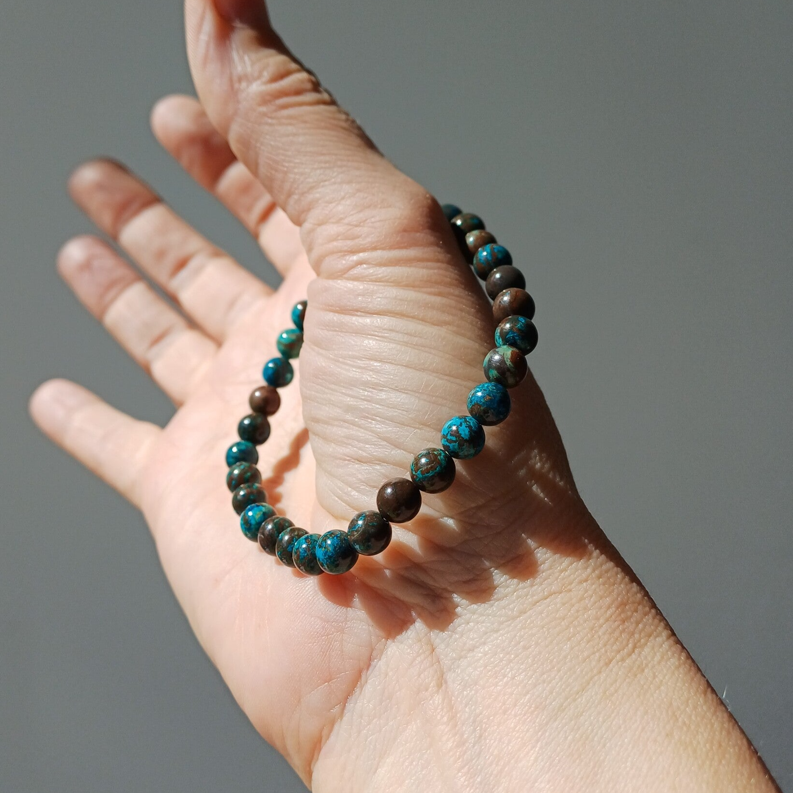 Chrysocolla armband 6 mm