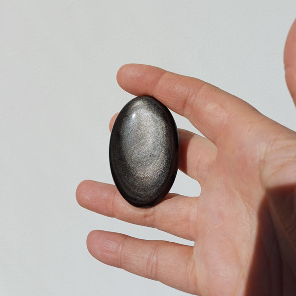 Zilver obsidiaan handsteen