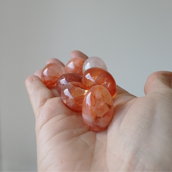Hematoïdekwarts knuffelsteen