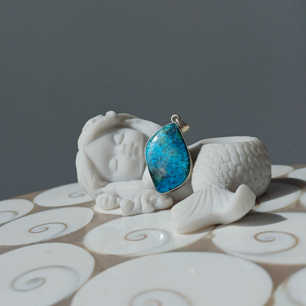 Chrysocolla hanger (s925)