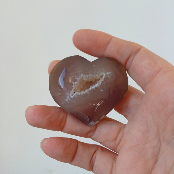 Agaat hart met druzy