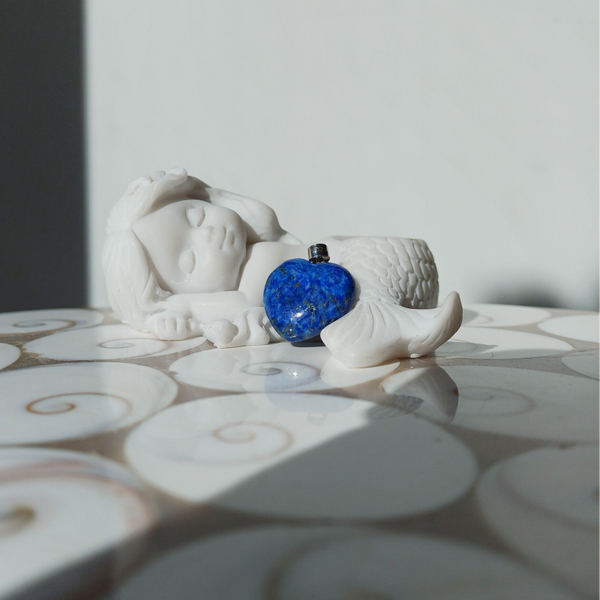 Lapis lazuli hart hanger (s925)