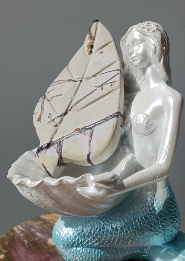 Landschapsjaspis carving (blad)