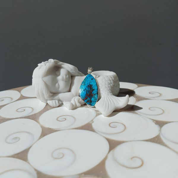 Chrysocolla hanger (s925)