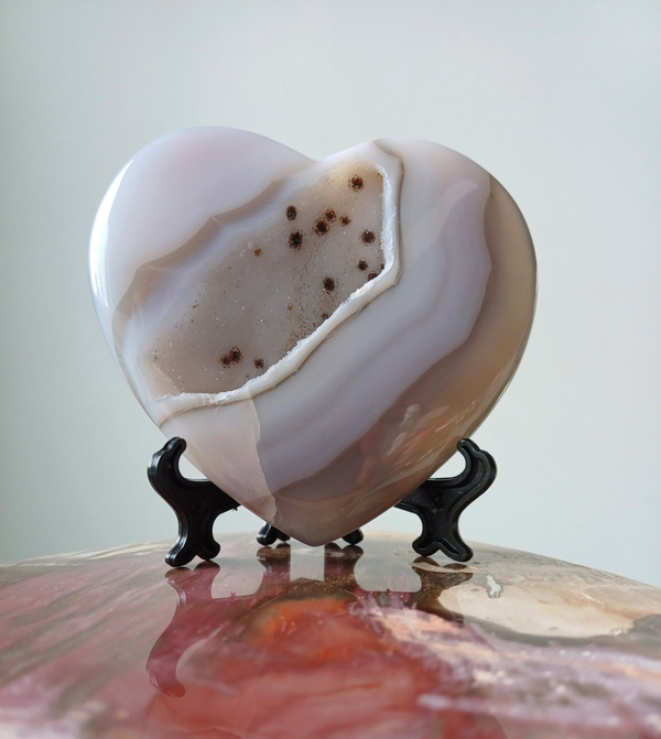 Agaat hart met druzy