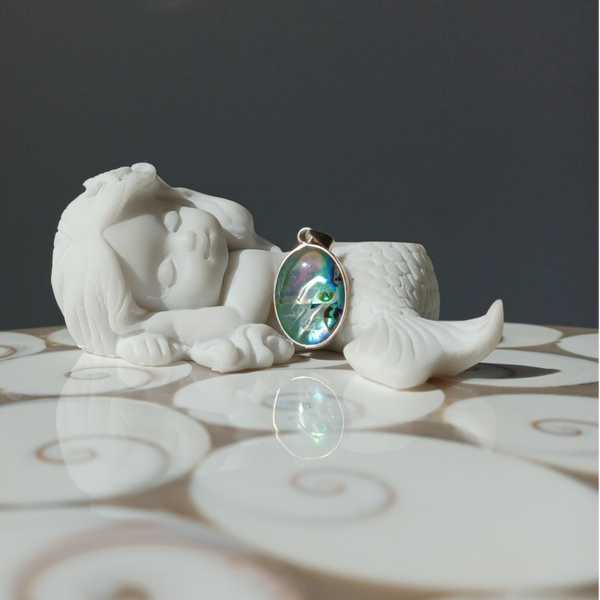 Abalone schelp hanger (s925)