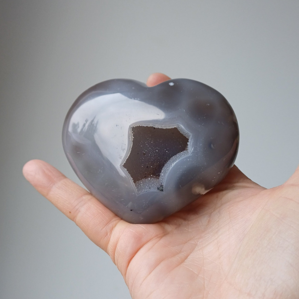 Agaat hart met druzy