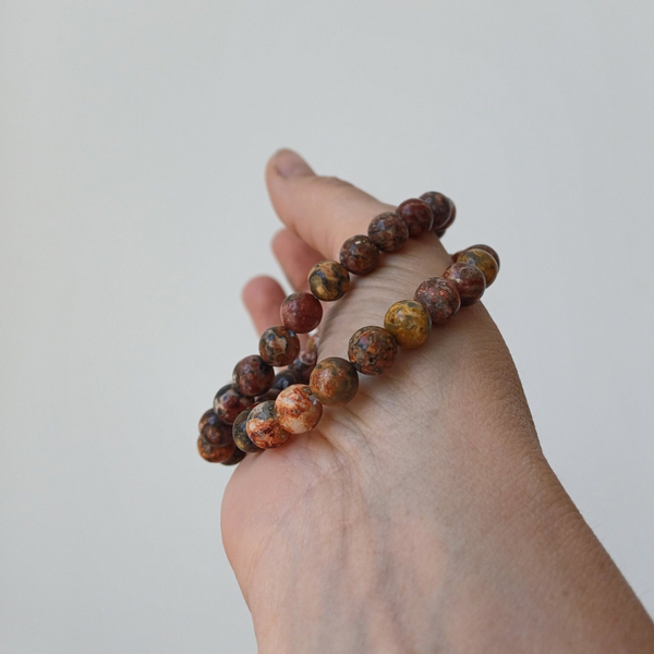 Luipaard jaspis armband 8 mm