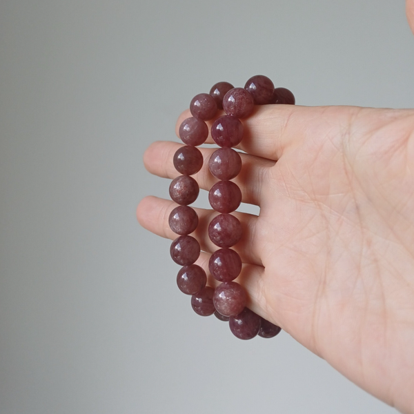 Aardbeienkwarts armband 11 mm