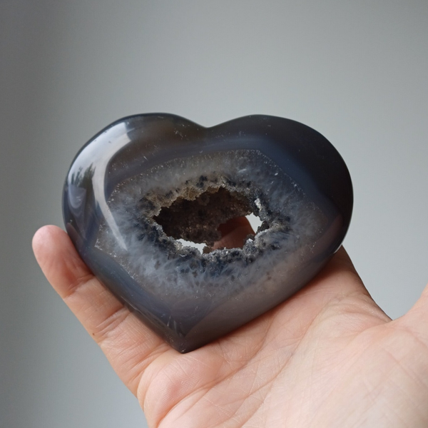 Agaat hart met druzy