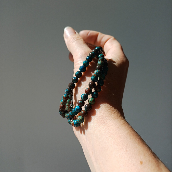 Chrysocolla armband 6 mm