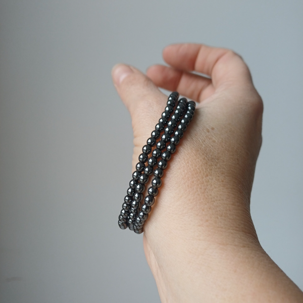 Hematiet armband 4 mm