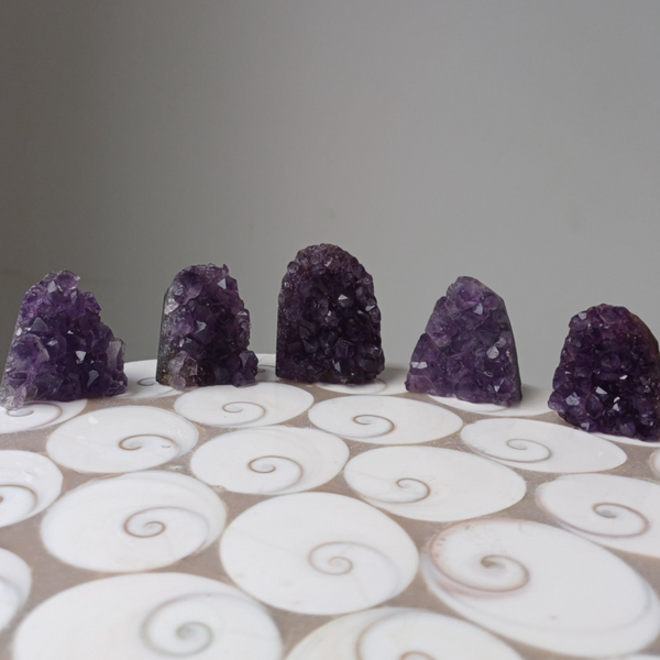 Set van 5 amethist clusters