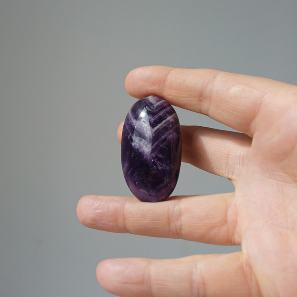 Chevron amethist handsteen