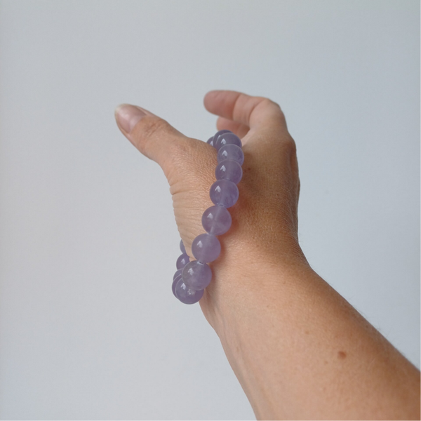 Lichtpaarse fluoriet armband 11 mm