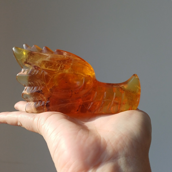 Fluoriet carving (drakenschedel)