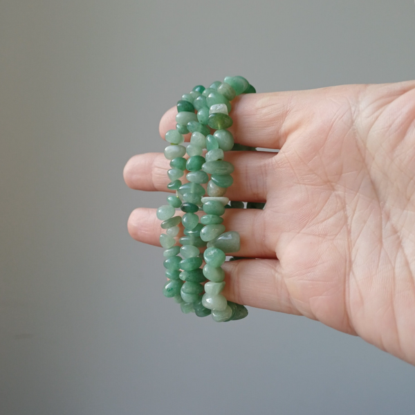 Groene aventurijn splitarmband