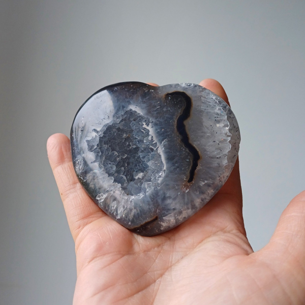 Agaat hart met druzy