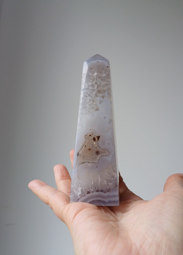 Druzy agaat obelisk