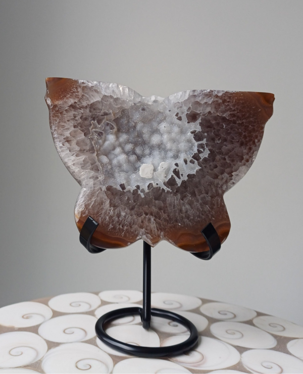 Druzy agaat vlinder