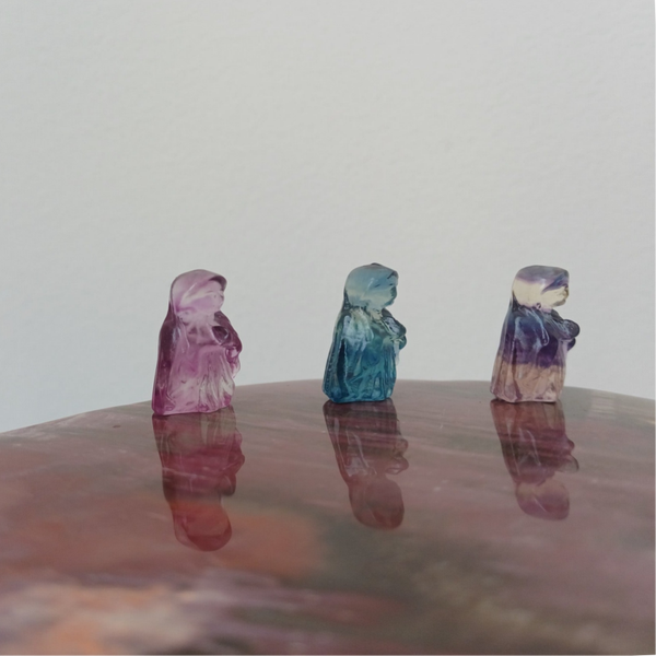 Fluoriet mini carving (heilige Maria)