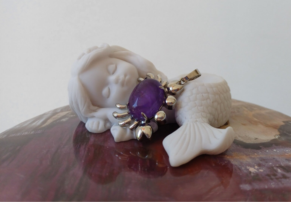 Krab hanger amethist