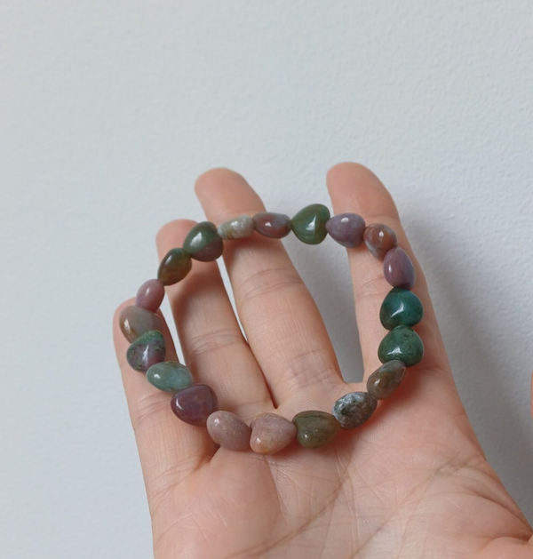 Oceaan jaspis hartjes armband 10.5 mm