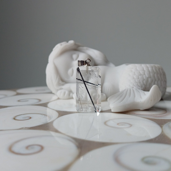 Toermalijnkwarts hanger (s925)