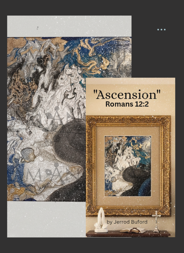 "ASCENSION" Romans 12:2 (Acrylic pour)16×20in.