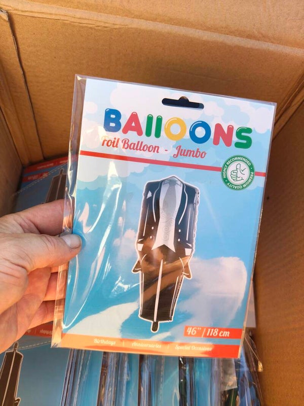 Folie ballon bruidegom