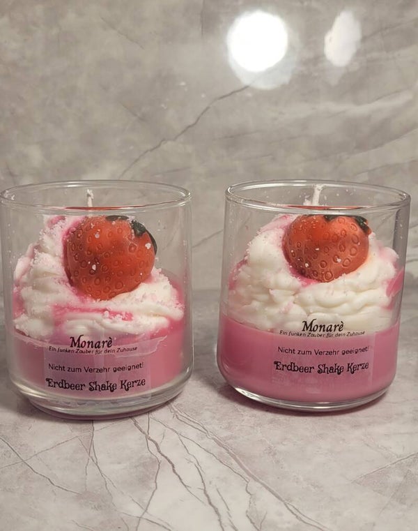 Erdbeer-Shake-Kerze B-Ware