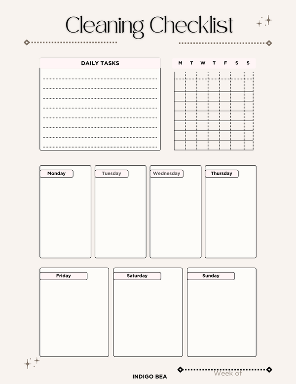 Cleaning Made Simple: 8-Page Printable Bundle for Chaotic Minds