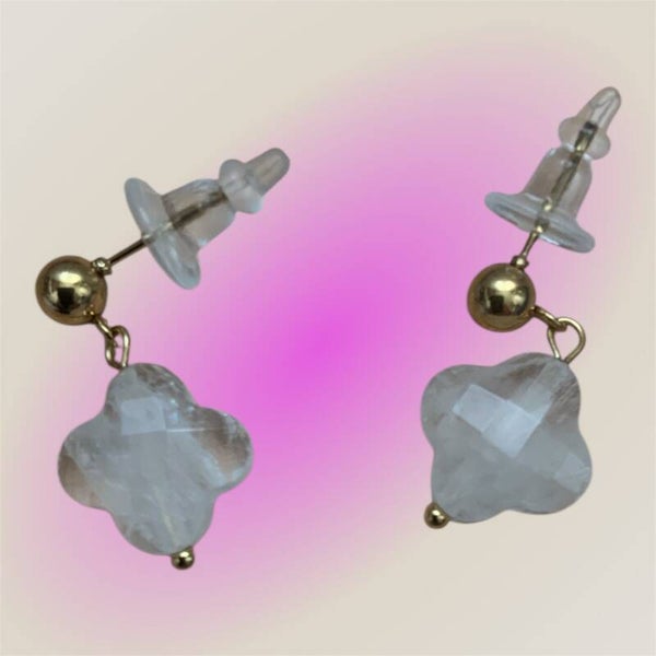 BOUCLES D'OREILLES FLEUR DE PIERRE