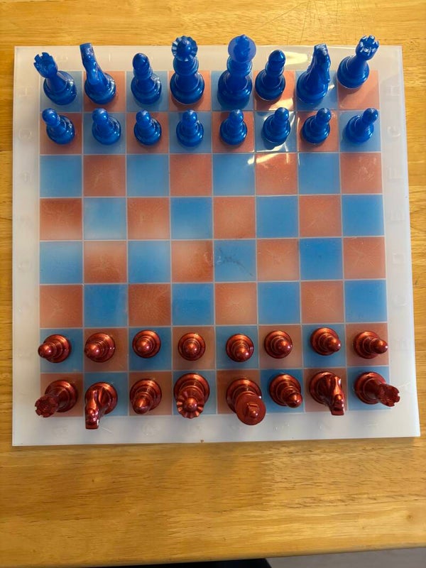 Echequier en résine epoxy
