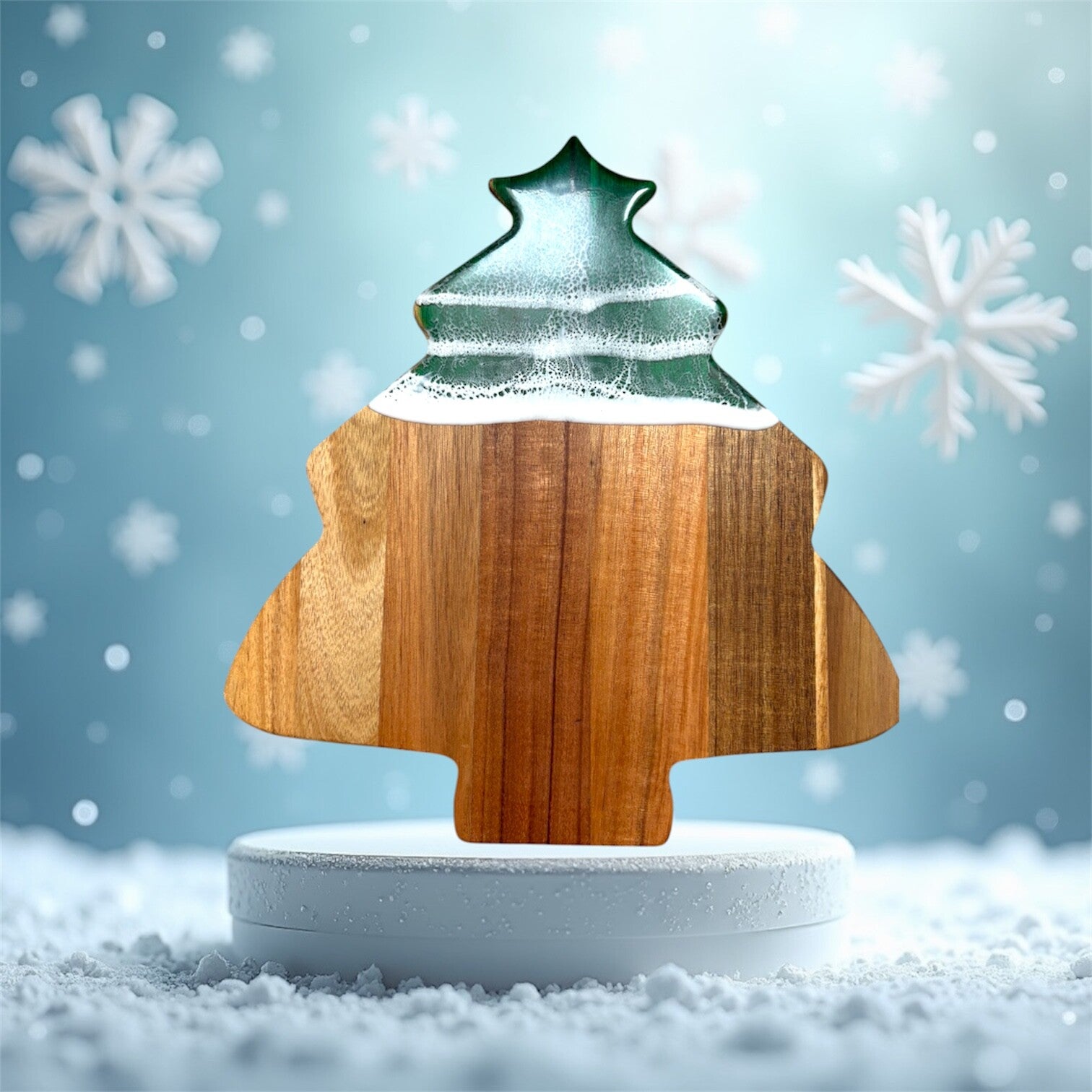 Planche à découpées bois et résine