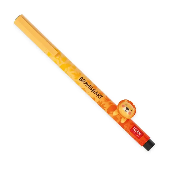 Legami Penna Gel con Animaletto Decorativo Lion "The King" - Lovely Friends