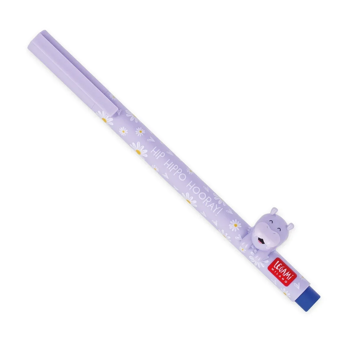 Legami Penna Gel con Animaletto Decorativo Hippo "Hip Hippo Hooray" - Lovely Friends