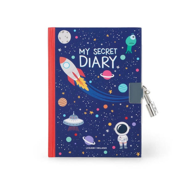 Legami Diario Segreto con Copertina Rigida Illustrata e Lucchetto - Space - My Secret Diary