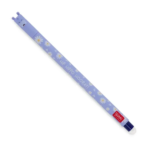 Legami Penna Gel Cancellabile Hippo "Hip Hippo Hooray!" - Erasable Pen