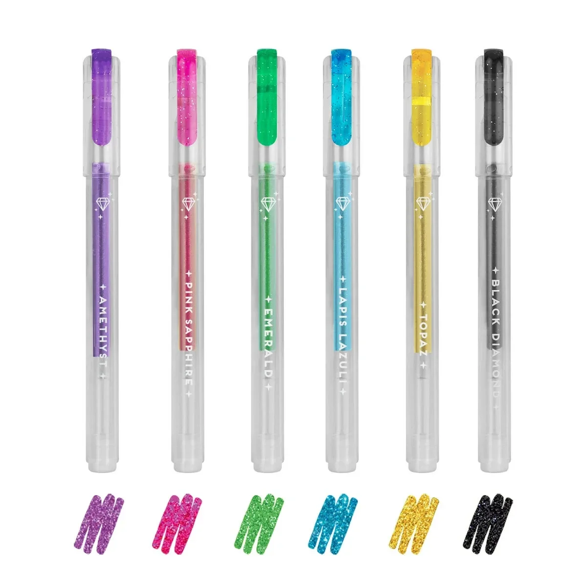 Legami Set di 6 Mini Penne Gel Glitterate