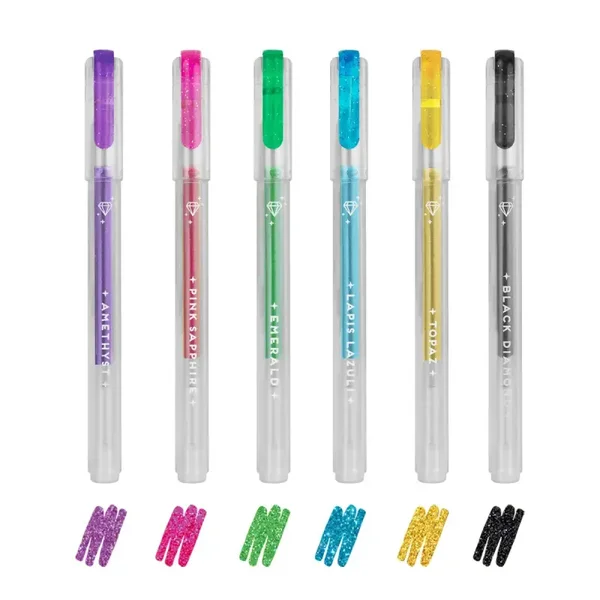 Legami Set di 6 Mini Penne Gel Glitterate