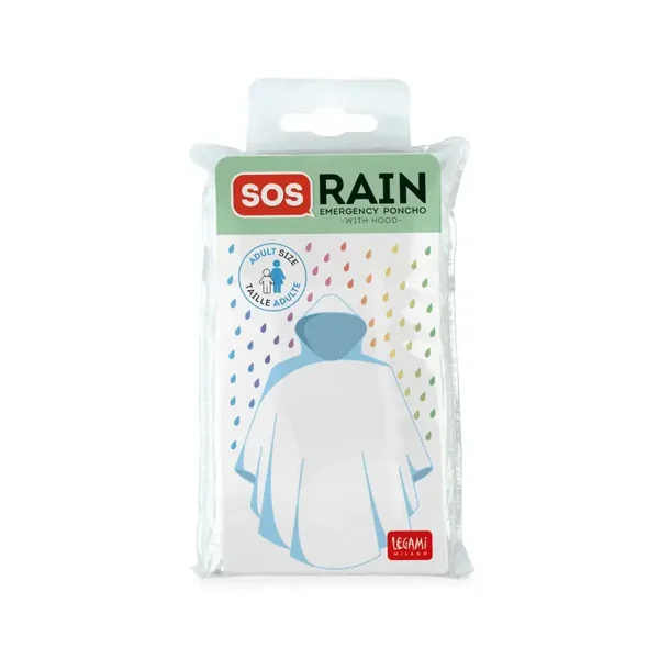 Legami Poncho Impermeabile per Adulti - SOS Rain - Adult's size