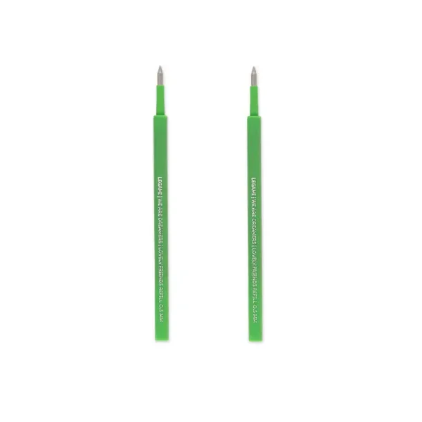 Legami Set di 2 Refill per Penna Gel Lovely Friends - Inchiostro Verde