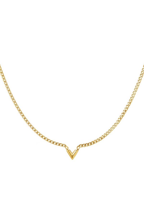 Ketting Letter V Goud
